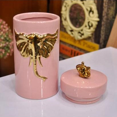 Ceramic Animal Motif Candy Jar | Ginger Jar | Center Piece