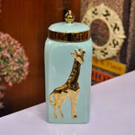 Ceramic Animal Motif Candy Jar | Ginger Jar | Center Piece