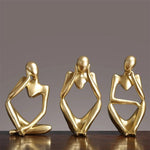 Gold Thinking Mannequins Set | Figurine | Home Décor - HomeHatchpk