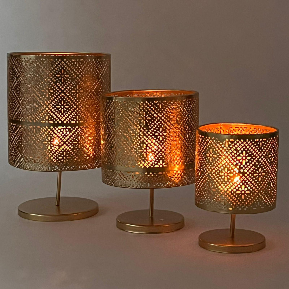 Star Design Golden Candle Lanterns | Home Décor - HomeHatchpk