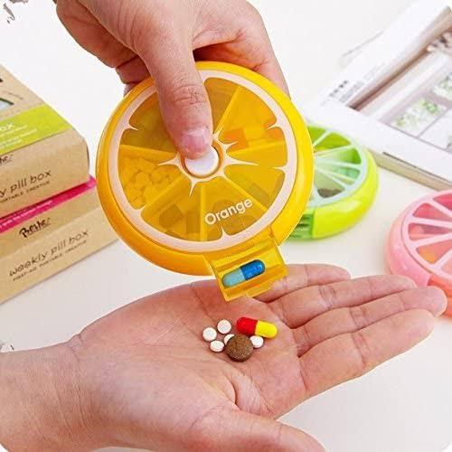 Rotating Fruit Pill Box | Medicine Organiser Container | Health Care - HomeHatchpk