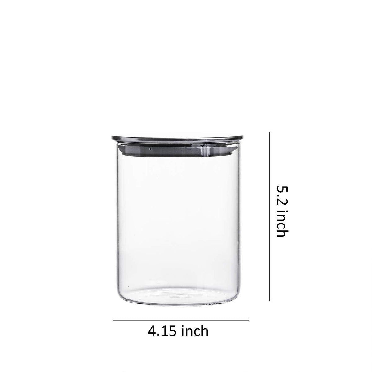 3Pcs Steel Lid Airtight Glass Storage Containers/Jars - HomeHatchpk