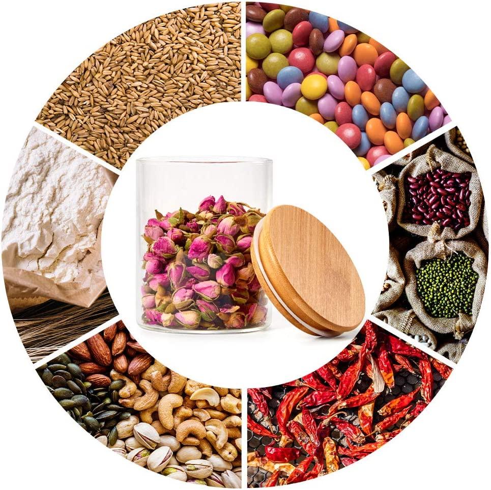 270ml Bamboo Lid Air Tight Spice Jar | Dry Fruit Container - HomeHatchpk