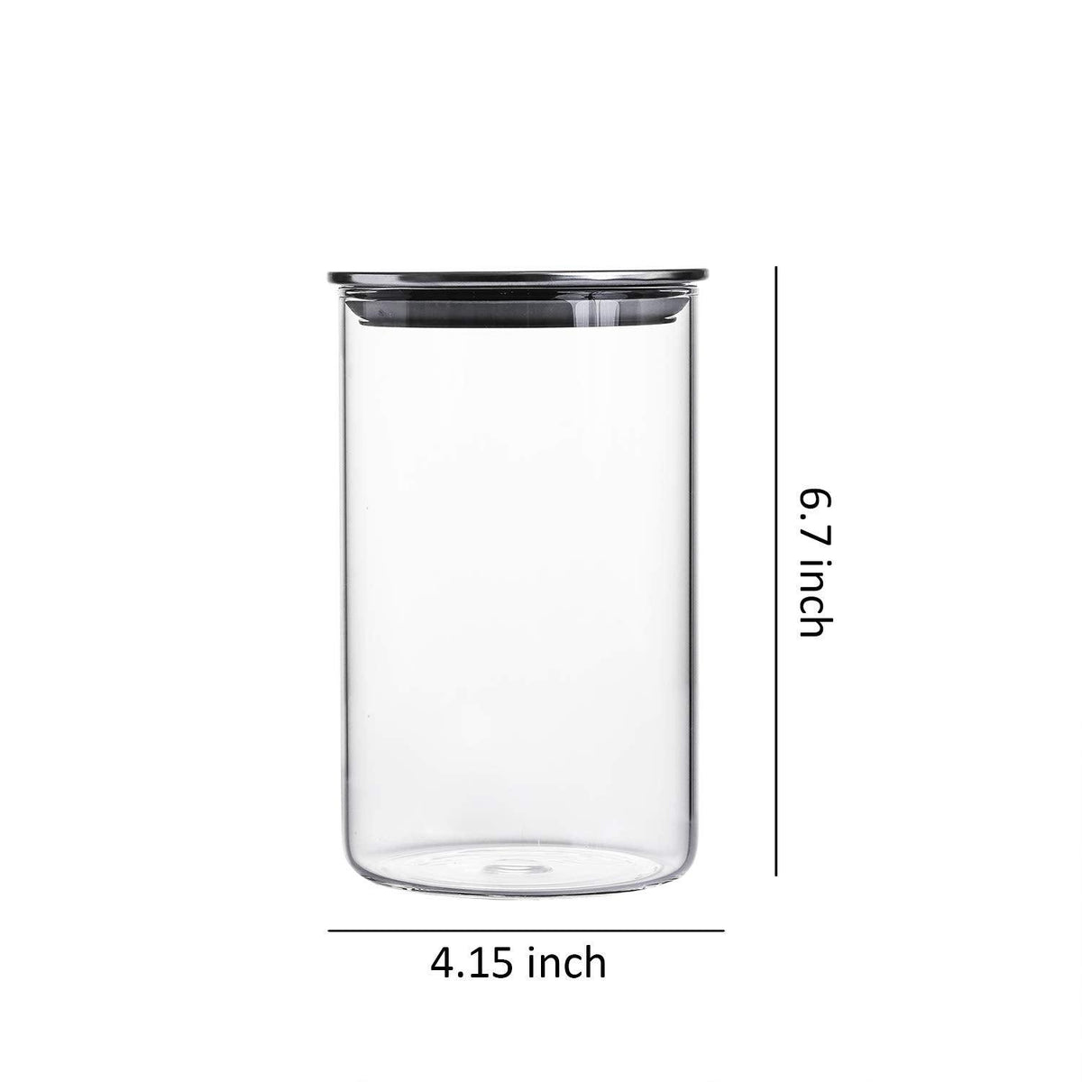 3Pcs Steel Lid Airtight Glass Storage Containers/Jars - HomeHatchpk