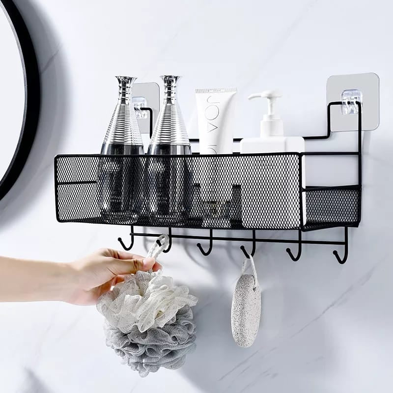 Metal Wall Mounted Organizer Shelf | Shower Caddy
