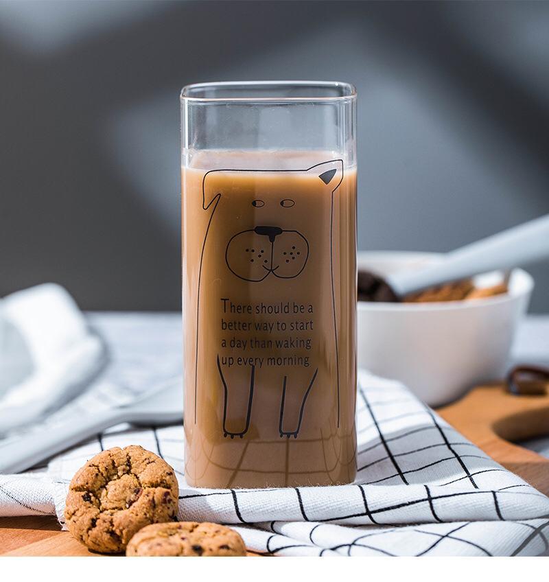 Transparent Square Glass Tumbler Drinking Glass with Glass Straw And Airtight Bamboo Lid - Home Hatch