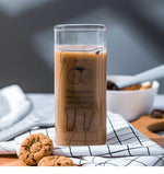 Transparent Square Glass Tumbler Drinking Glass with Glass Straw And Airtight Bamboo Lid - Home Hatch