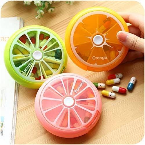 Rotating Fruit Pill Box | Medicine Organiser Container | Health Care - HomeHatchpk
