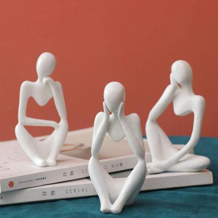 White Thinking Mannequins Set | Figurine | Home Décor - HomeHatchpk