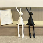 Sitting Bunny Table Ornament – Decorative Rabbit Figurine for Home Décor - Set of 3