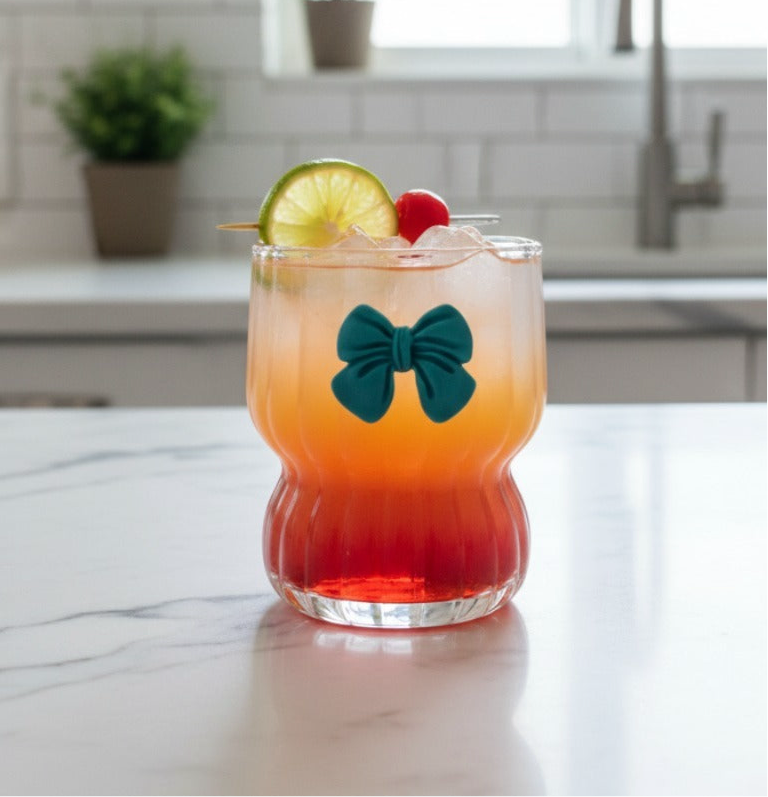 Ripple Bow Glass Coffee Mug