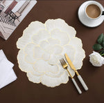 Flower Embellished Round Table Mats