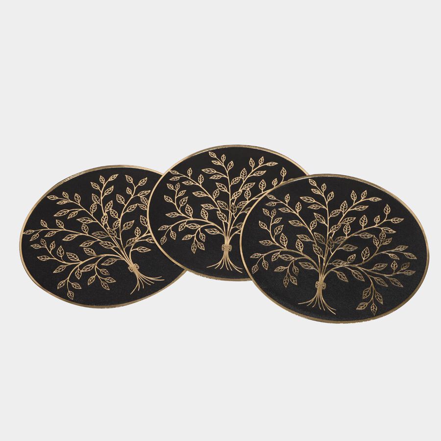 Gold Floral Circular Table Mat | Placemats