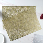 Golden Floral Table Mats | Placemats