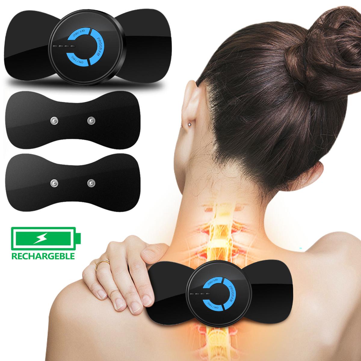 EMS Mini Butterfly Body Massager Pulse Neck Pain Relief For Men & Women