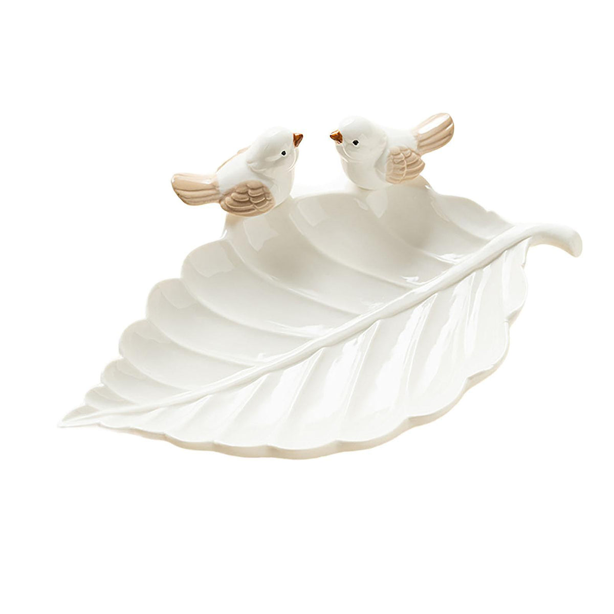 Birds on Leaf Porcelain Tray