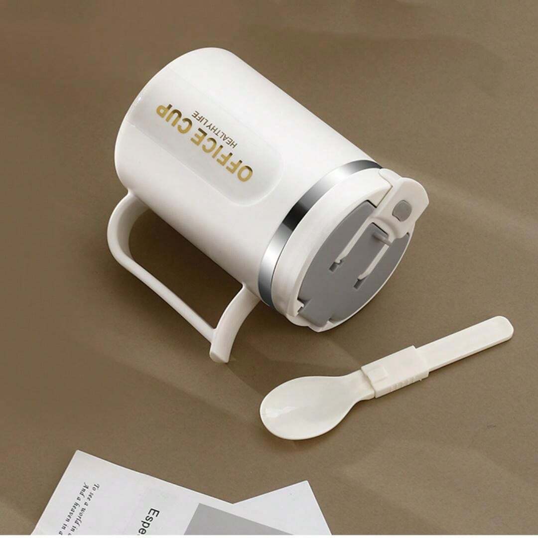 Insulated Coffee Mug With Handle and Spoon