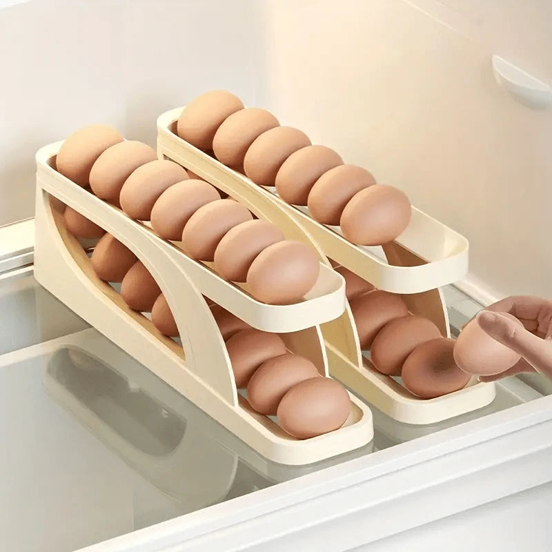 Egg Dispenser Automatic Roll-On Two Tier Egg Tray