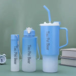 Gradient Colored Drinking Water Bottles 3-Pcs