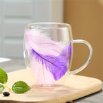 Aesthetic Double Walled Filled Glass Mugs