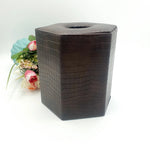 Round Leather Tissue Box