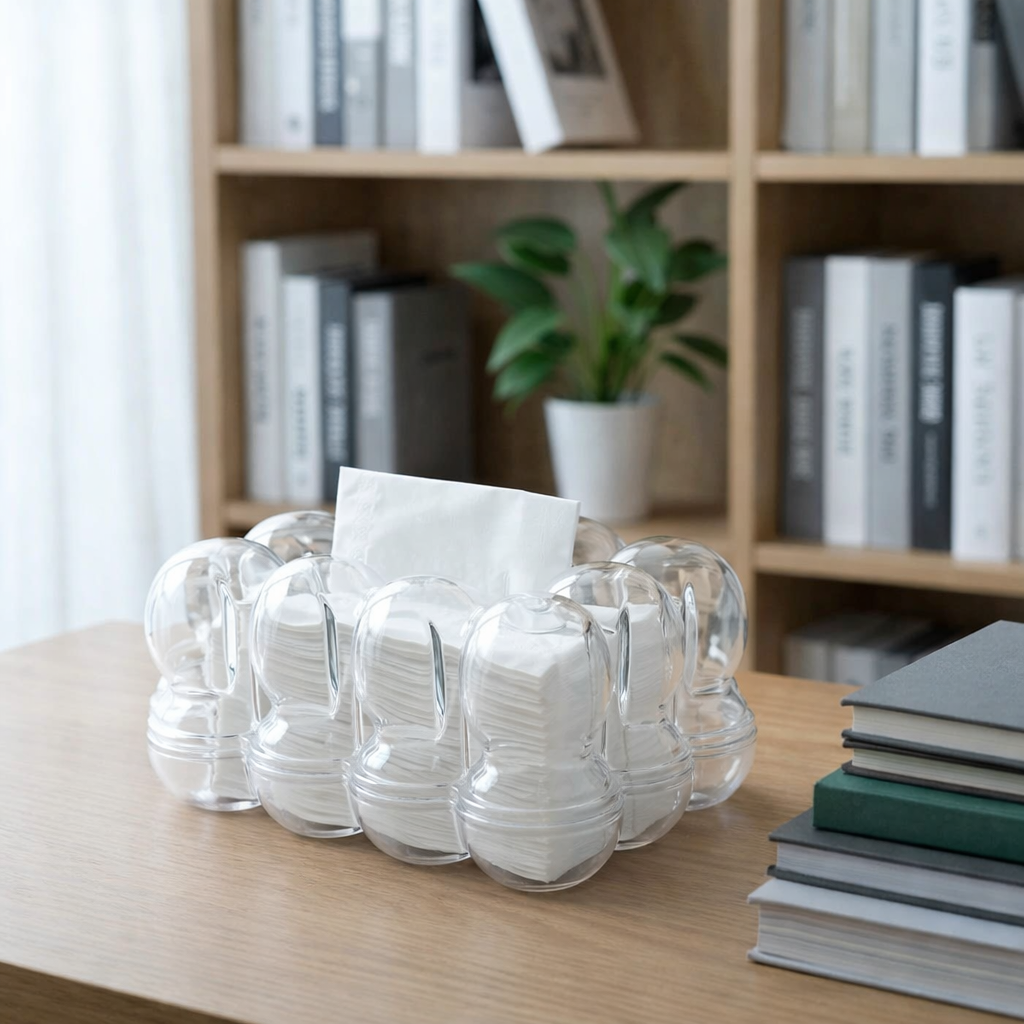 Nordic Design Transparent Bubble Tissue Box