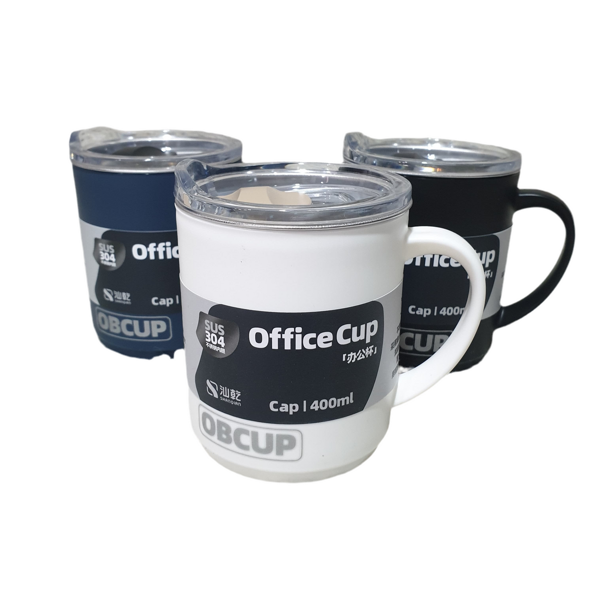 Insulated Coffee Mug With Transparent lid and Handle