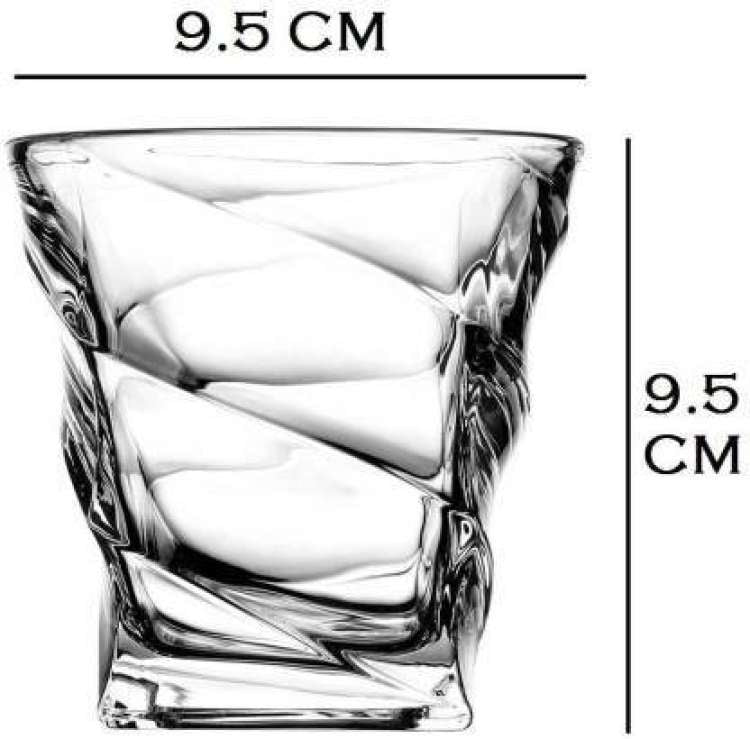 Delisoga Swirl Transparent Drinking Glass - Set of 6 - Home Hatch