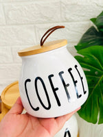 3 piece tea coffee sugar storage jar set with wooden stand Home Hatch Pakistantea coffee sugar jar set Pakistankitchen storage jar setwooden stand jar setHome Hatch kitchen organizerceramic storage jars Pakistancoffee sugar tea containerscountertop jar setkitchen organizer jarsairtight storage jars setmodern kitchen storage Pakistan