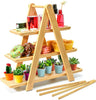 3-Tier Bamboo Serving Tray Stand – Multi-Purpose Dessert & Snack Display