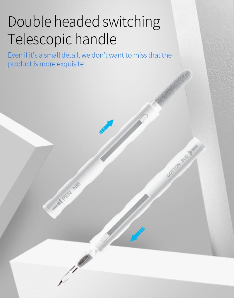 3-in-1 Gadgets Cleaning Pen Compact Cleaning Kit with Soft Brush and Pin