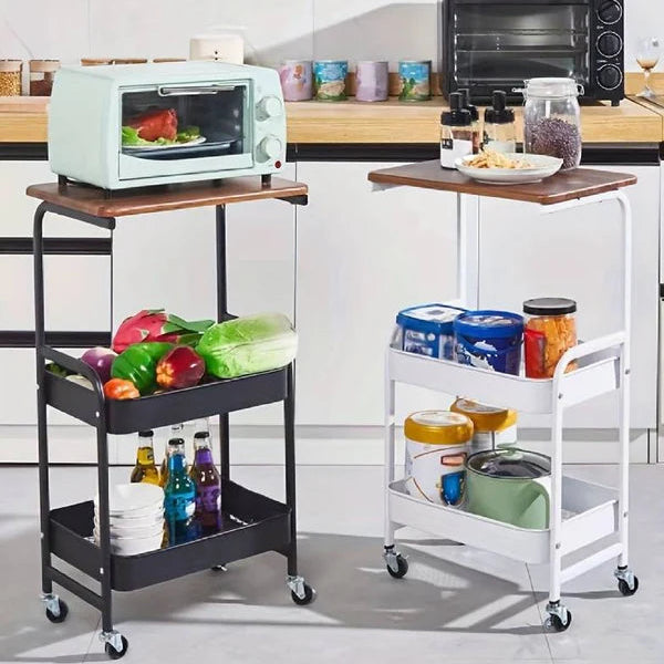 3-tier-metal-rolling-cart-with-wooden-top-248574