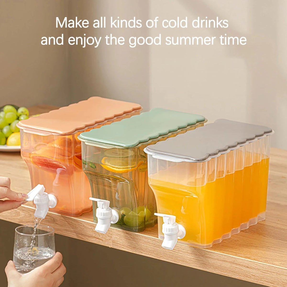 Fridge Beverage Dispenser with Tap and Fruit Infuser | Kitchen Accessories