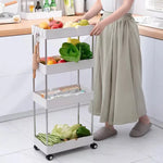 4 tier slim storage trolley organizer cart for kitchen and bathroom in Pakistan