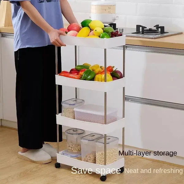 4 tier slim storage trolley organizer cart for kitchen and bathroom in Pakistan
