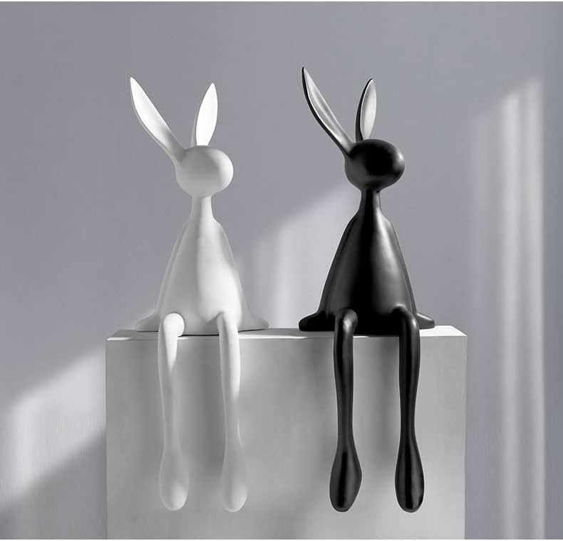 Sitting Bunny Table Ornament – Decorative Rabbit Figurine for Home Décor - Set of 3