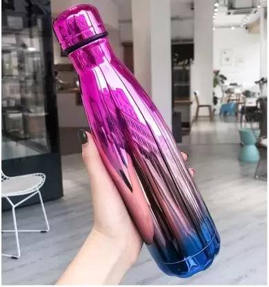 Rainbow Colored Stainless Steel Flask Drinking Water Bottle