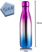 Rainbow Colored Stainless Steel Flask Drinking Water Bottle