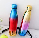 Rainbow Colored Stainless Steel Flask Drinking Water Bottle