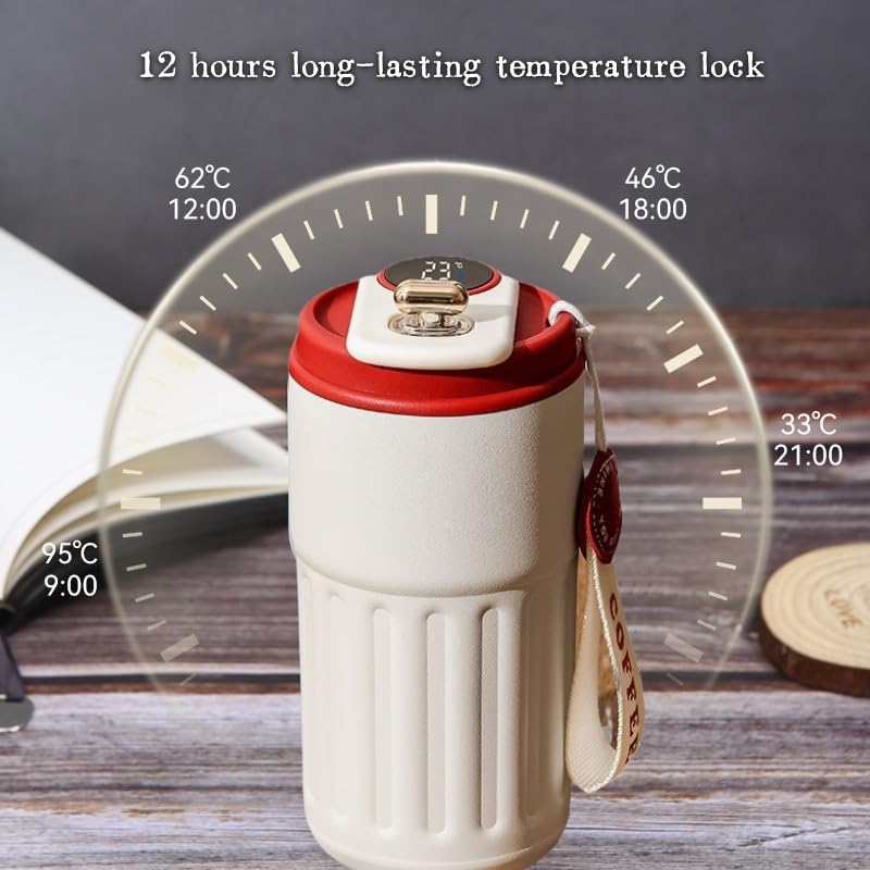 Digital Smart Insulated Coffee Mug With LED Temperature Display