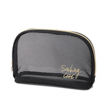 5 Pack Mesh Makeup Bag Combo – Transparent Travel Cosmetic & Toiletry Organizers