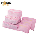 6-Piece Travel Organizer Storage Bags Set – Luggage Packing Cubes & Pouches