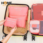 6-Piece Travel Organizer Storage Bags Set – Luggage Packing Cubes & Pouches