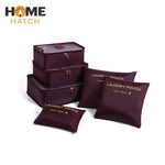 6-Piece Travel Organizer Storage Bags Set – Luggage Packing Cubes & Pouches