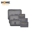 6-Piece Travel Organizer Storage Bags Set – Luggage Packing Cubes & Pouches