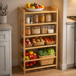 6-tier premium bamboo shoe rack multi-purpose wooden storage organizer Home Hatch Pakistan