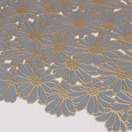 CherryBox Rectangular Gold Flower PVC Table Mats | Placemats