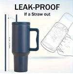 40oz/1200ml Spill Proof Tumbler with Handle and Straw