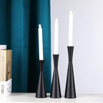 Black Taper Candle Stick Holders Set of 3