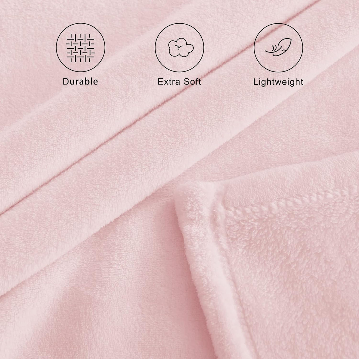 Pink Fleece Throw Blanket